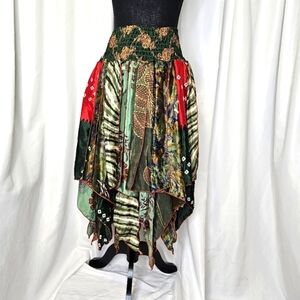 2/$35 Bohemian Patchwork Skirt - Multicolor